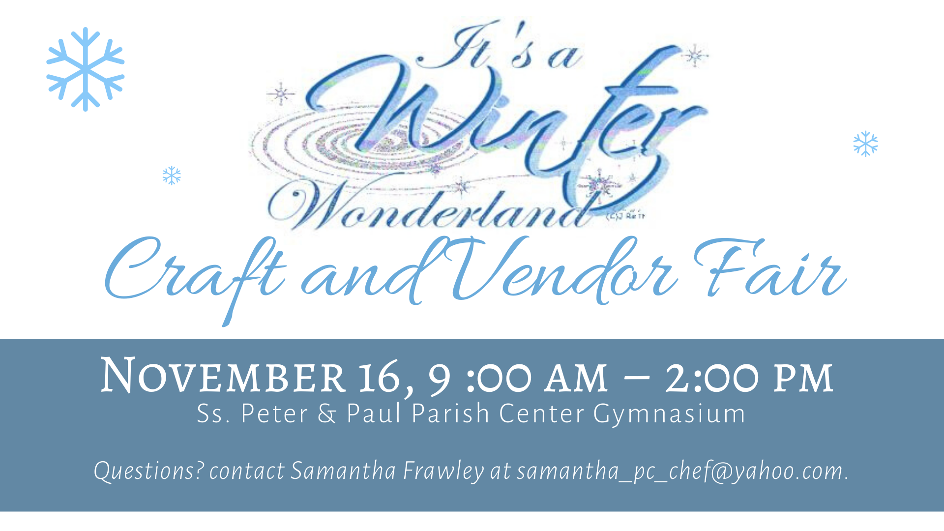 Winter Wonderland Craft And Vendor Fair Ss Peter Paul Collinsville